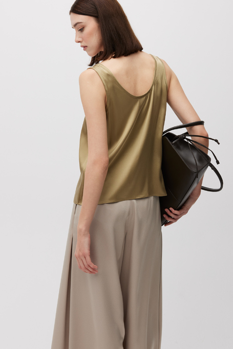 Top verde din mătase Top verde din mătase