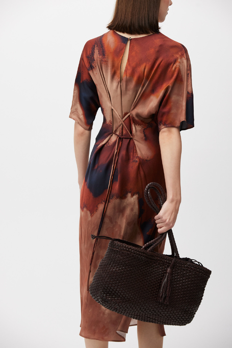 Rochie cambrată cu model din viscoză