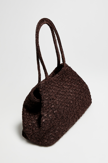 Geantă shopper maro împletită - Patrizia Aryton