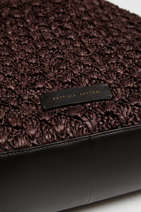 Geantă shopper maro împletită - Patrizia Aryton