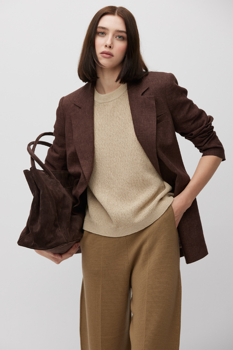 Pulover lejer din bumbac și in - Patrizia Aryton