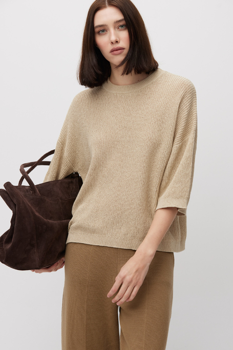 Pulover lejer din bumbac și in - Patrizia Aryton