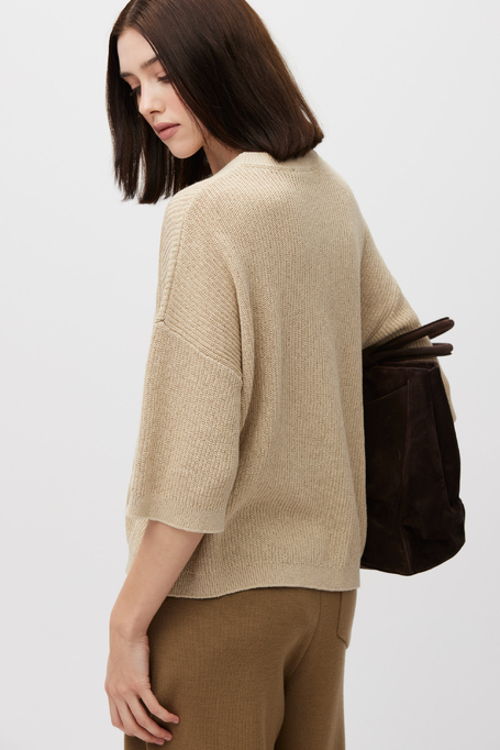 Pulover lejer din bumbac și in - Patrizia Aryton