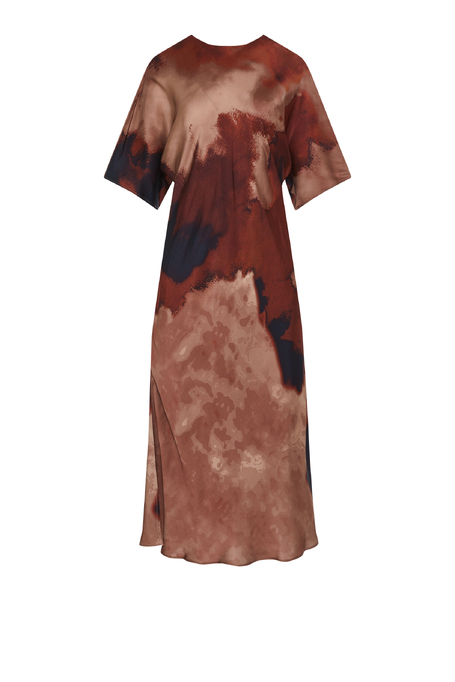 Rochie cambrată cu model din viscoză