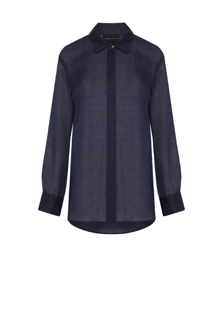 Cămașă bleumarin din ramie - Patrizia Aryton