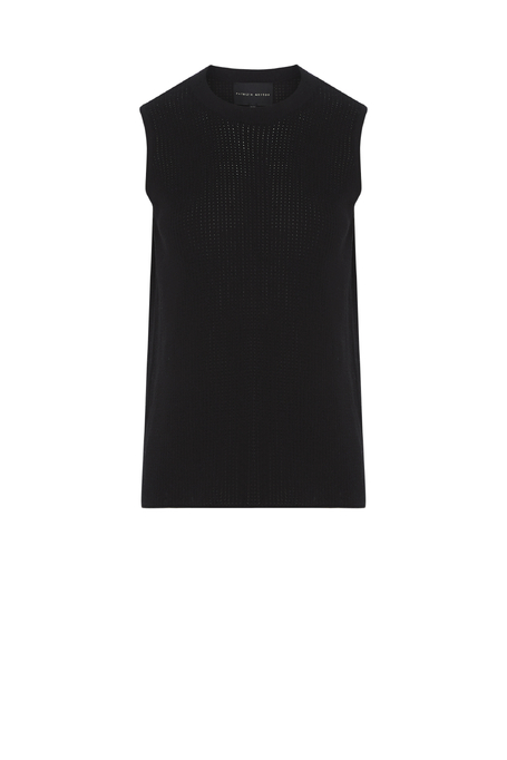 Top negru cu decupaje