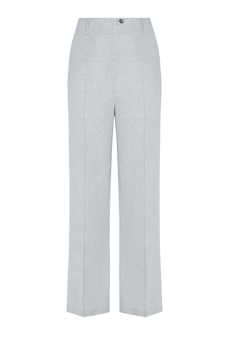 Pantaloni largi bleu din in - Patrizia Aryton