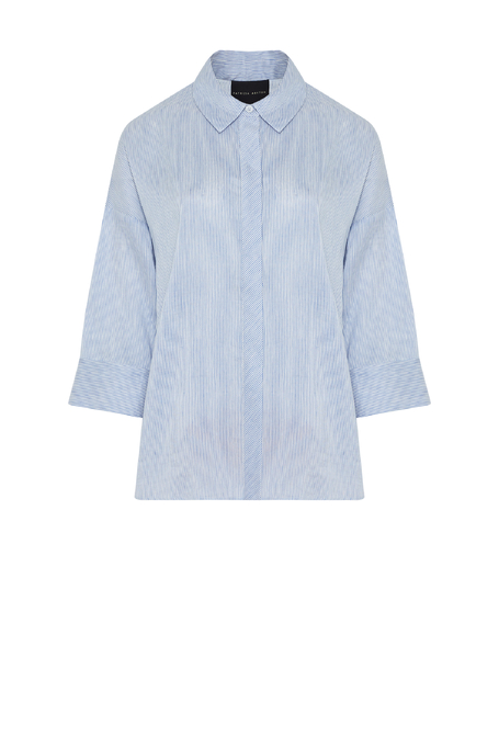 Cămașă în dungi din in și mătase - Patrizia Aryton