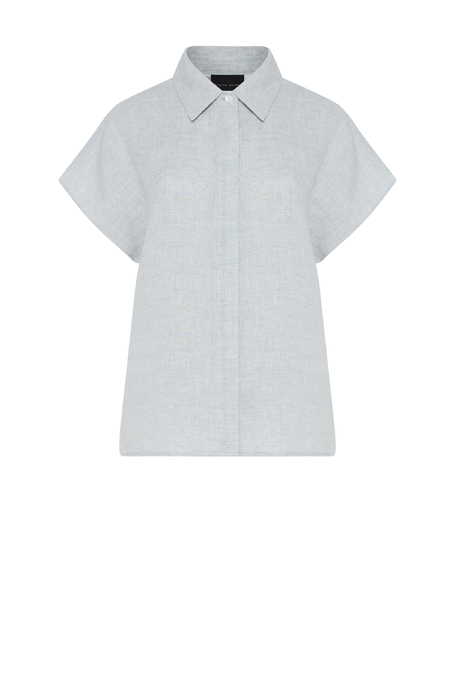 Cămașă bleu din in - Patrizia Aryton