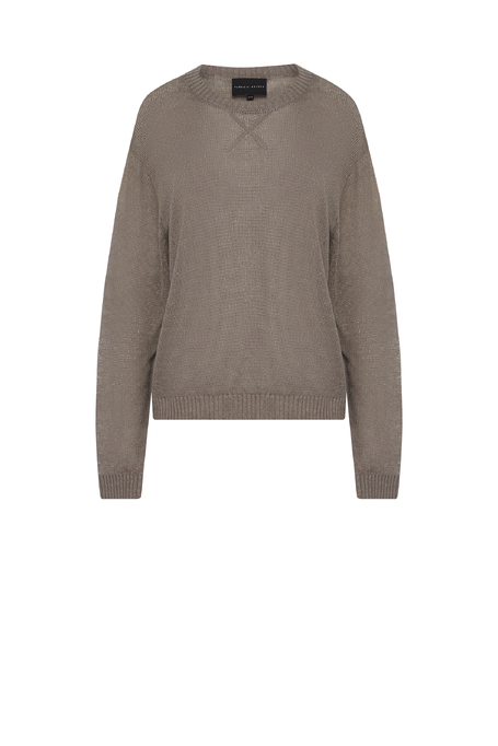 Pulover lejer din in în nuanță de maro estompat