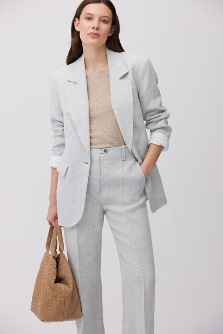 Sacou bleu din in pentru costum - Patrizia Aryton