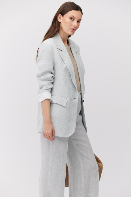 Sacou bleu din in pentru costum - Patrizia Aryton