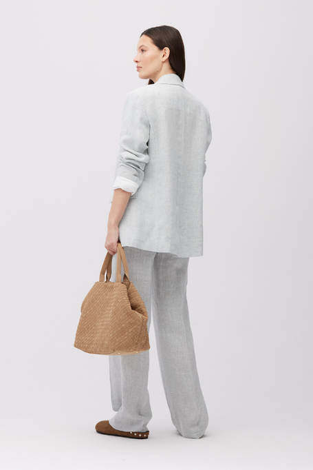 Sacou bleu din in pentru costum - Patrizia Aryton