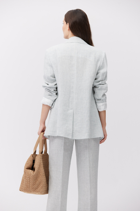 Sacou bleu din in pentru costum - Patrizia Aryton