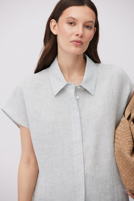 Cămașă bleu din in - Patrizia Aryton