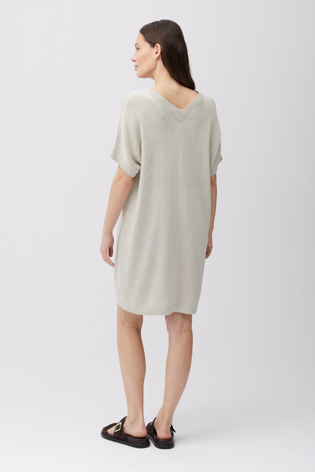 Rochie lejeră bej din amestec de in și lyocell - Patrizia Aryton