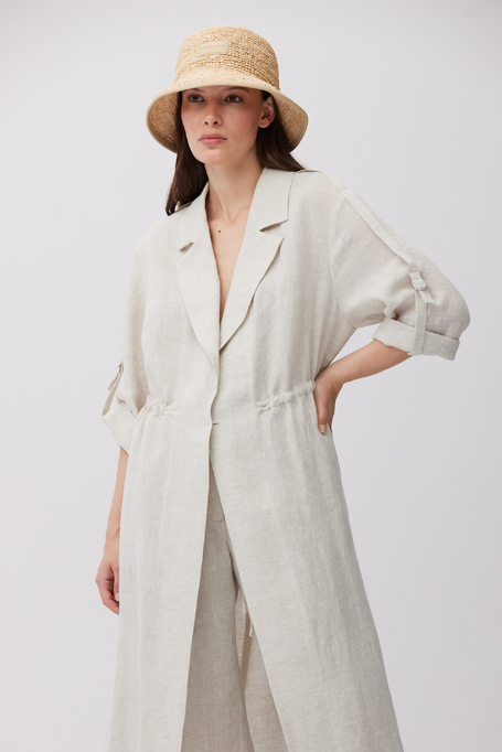 Jachetă lungă din in