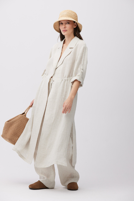 Jachetă lungă din in