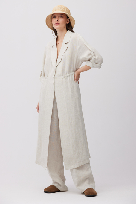 Jachetă lungă din in