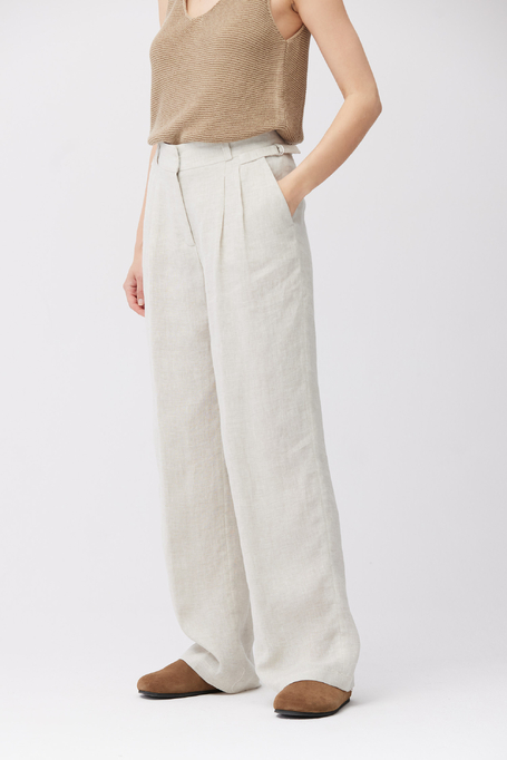 Pantaloni largi din in