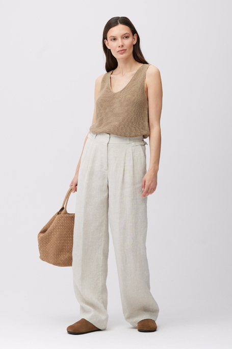 Pantaloni largi din in