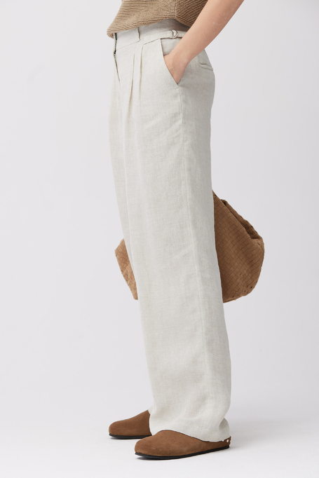 Pantaloni largi din in