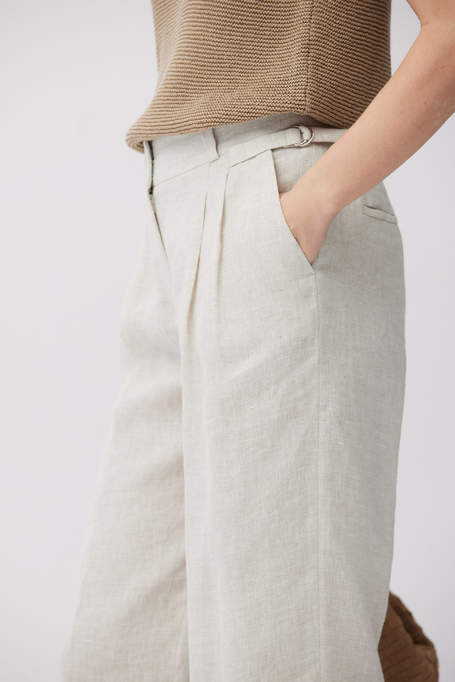 Pantaloni largi din in