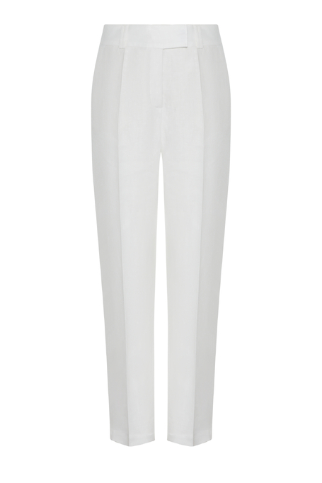 Pantaloni din in cu picior strâmt