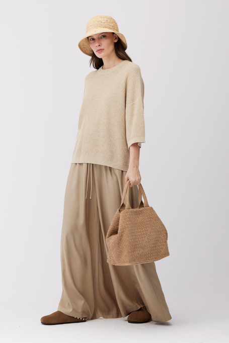 Pulover lejer din bumbac și in