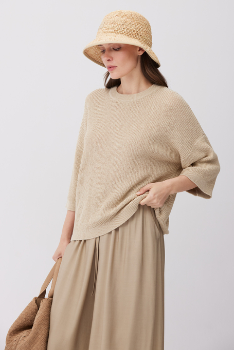 Pulover lejer din bumbac și in