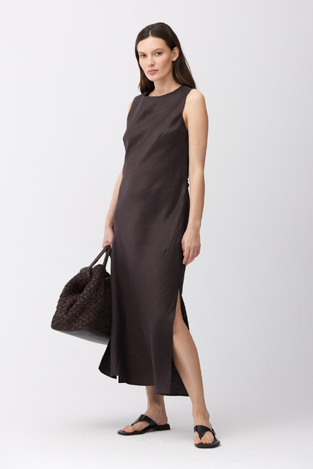 Rochie maro din in