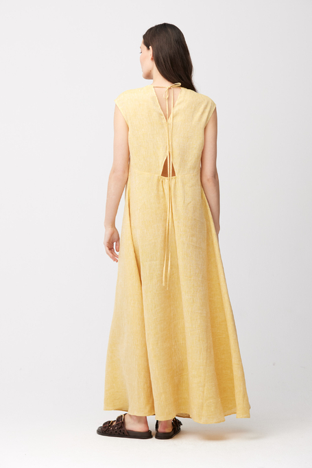 Rochie maxi galbenă din in - Patrizia Aryton