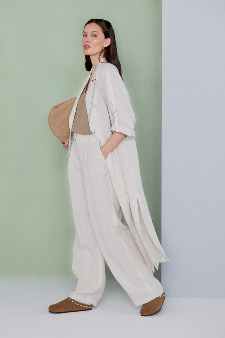 Pantaloni largi din in - Patrizia Aryton