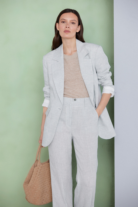 Sacou bleu din in pentru costum - Patrizia Aryton
