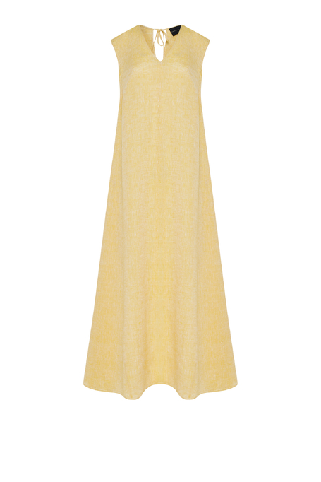 Rochie maxi galbenă din in - Patrizia Aryton