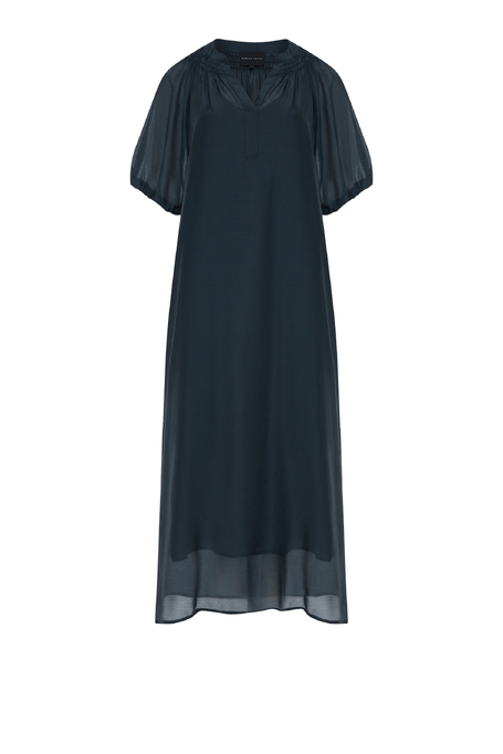 Rochie lejeră de culoare smarald, cu mătase - Patrizia Aryton