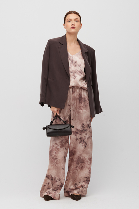 Pantaloni de mătase cu model - Patrizia Aryton