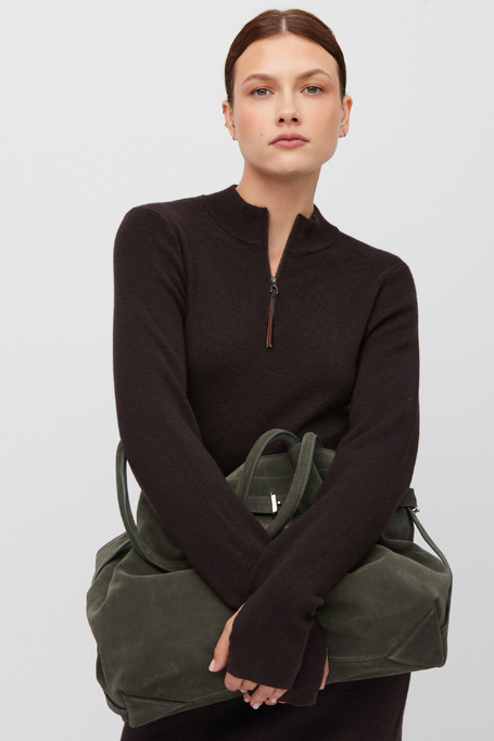 Mini rochie de culoare ciocolatie din lână merinos - Patrizia Aryton Mini rochie de culoare ciocolatie din lână merinos - Patrizia Aryton