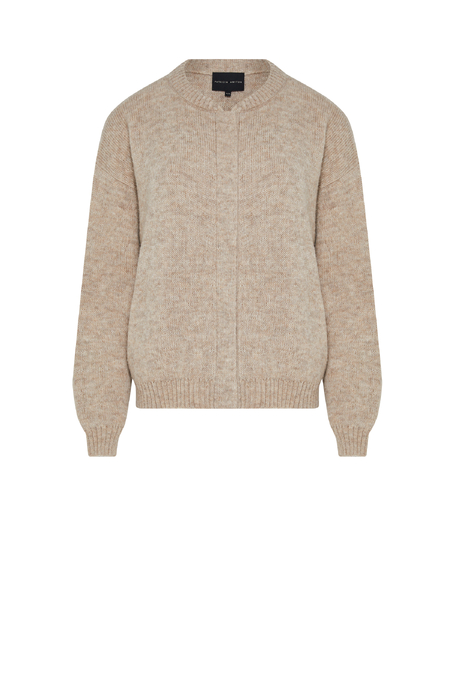 Cardigan bej cu lână de alpaca Cardigan bej cu lână de alpaca