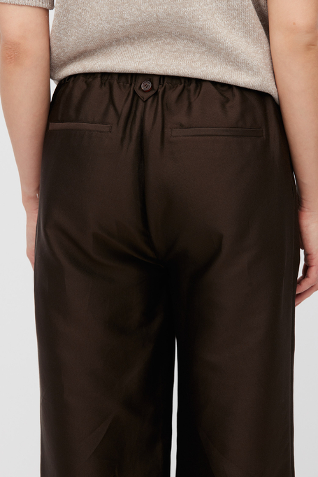 Pantaloni din bumbac și mătase Pantaloni din bumbac și mătase