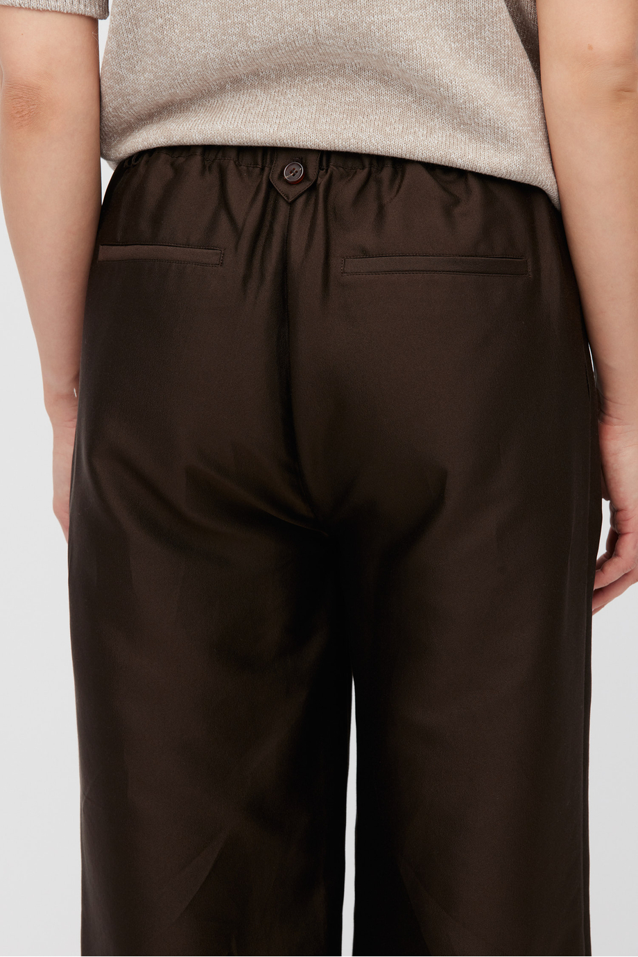 Pantaloni din bumbac și mătase Pantaloni din bumbac și mătase