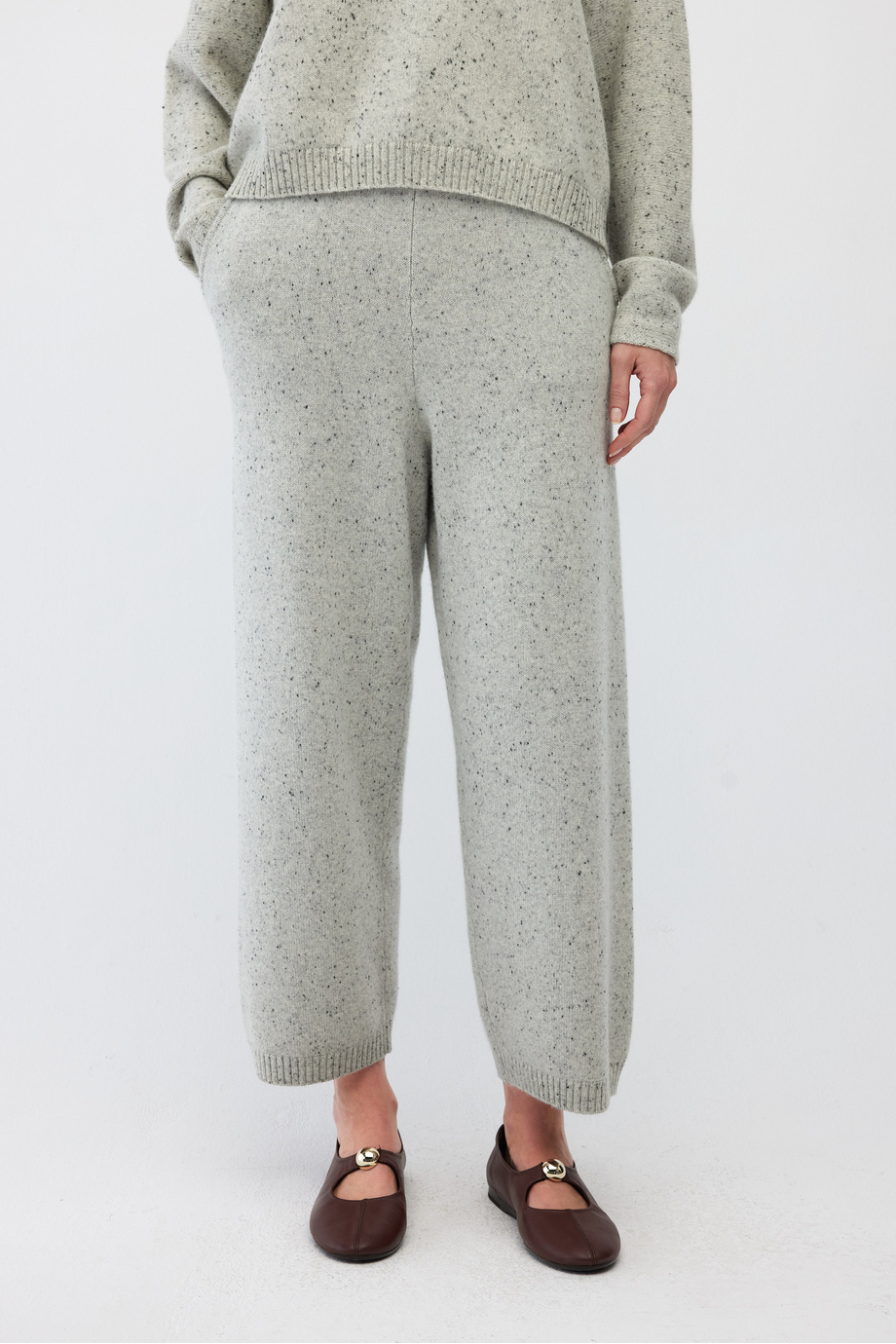Pantaloni tricota?i cu ca?mir Pantaloni tricota?i cu ca?mir