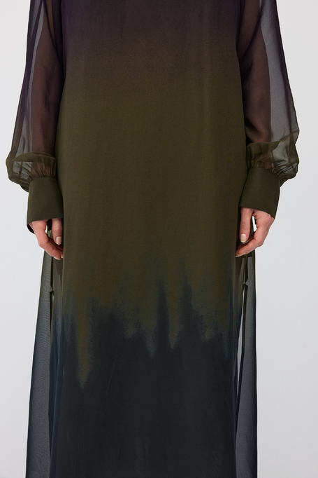 Rochie din mãtase cu imprimeu