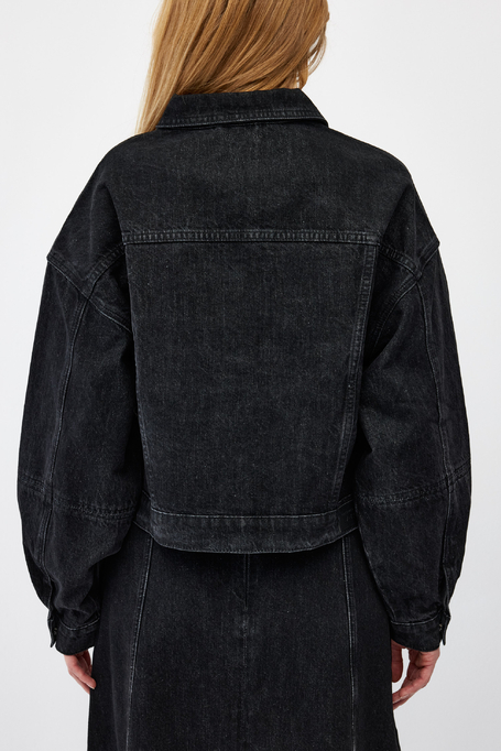 Jachetă largă din denim gri închis - Patrizia Aryton Jachetă largă din denim gri închis - Patrizia Aryton