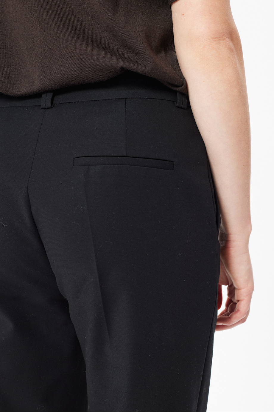 Pantaloni negri din bumbac pentru costum Pantaloni negri din bumbac pentru costum