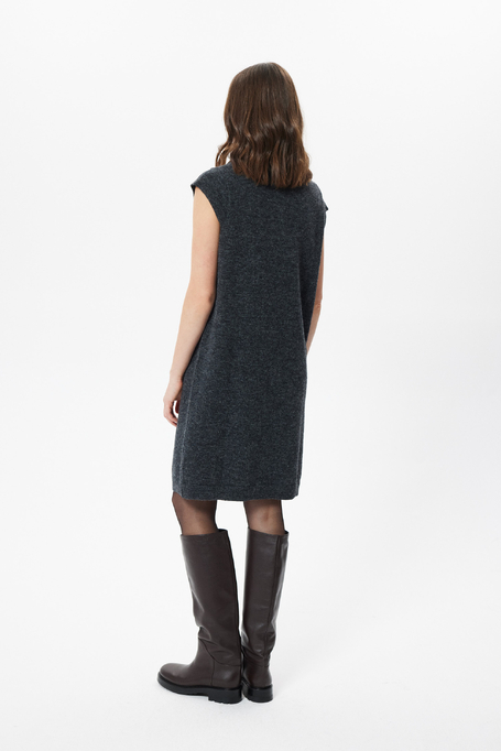 Rochie gri din lână merinos și alpaca - Patrizia Aryton