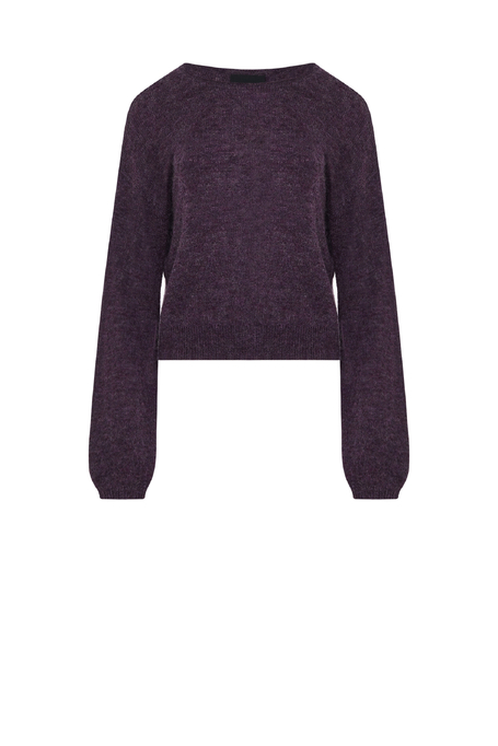 Pulover mov cu mohair Pulover mov cu mohair