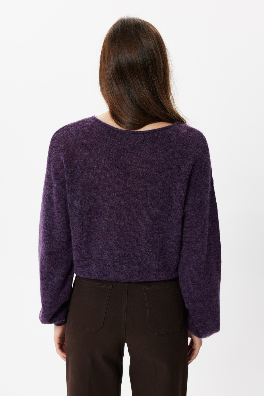 Pulover mov cu mohair Pulover mov cu mohair