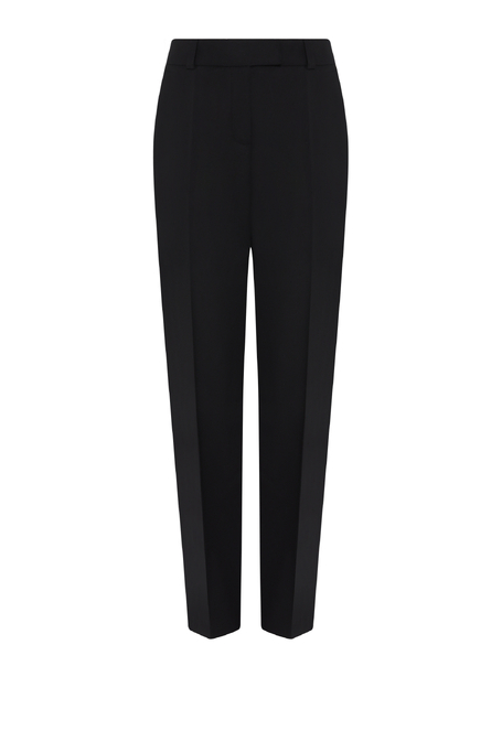 Pantaloni negri din bumbac pentru costum Pantaloni negri din bumbac pentru costum