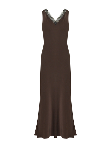 Rochie ciocolatie din mătase Rochie ciocolatie din mătase